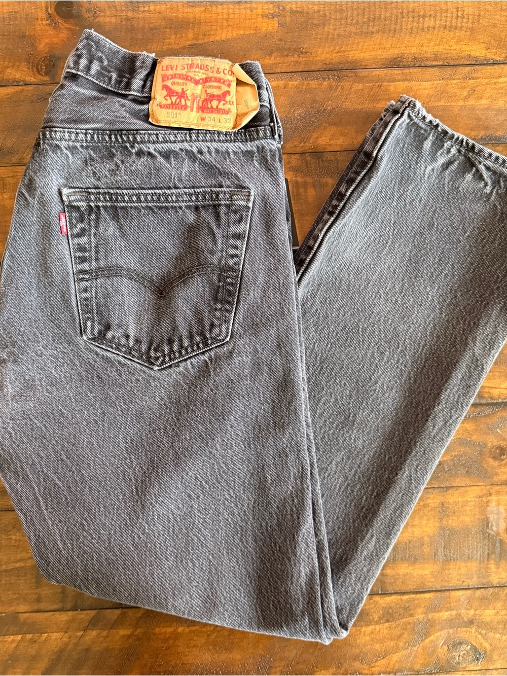 Levi’s 501 Straight Leg Button Fly Jeans, Men’s Size 34x32